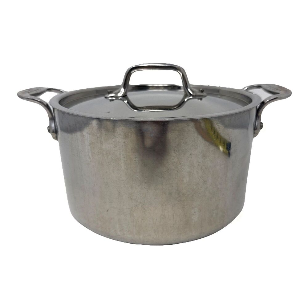 ALL-CLAD D3 3-Ply 3 Qt Polished Stainless Steel Casserole Stockpot w/Lid Clean